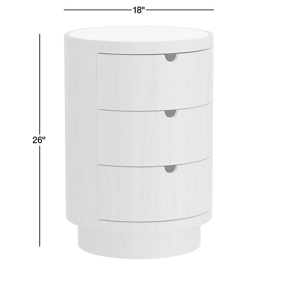 Gracia 18" Walnut Wood and Marble Nightstand