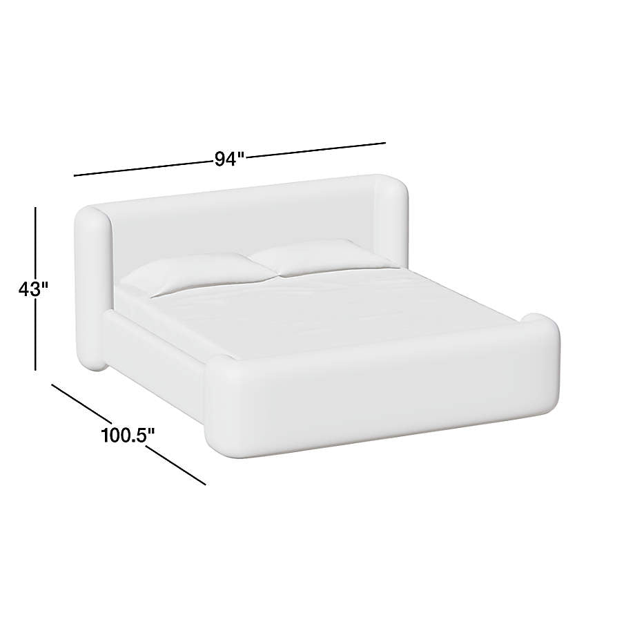 Salone Curved Shelter Upholstered King Bed