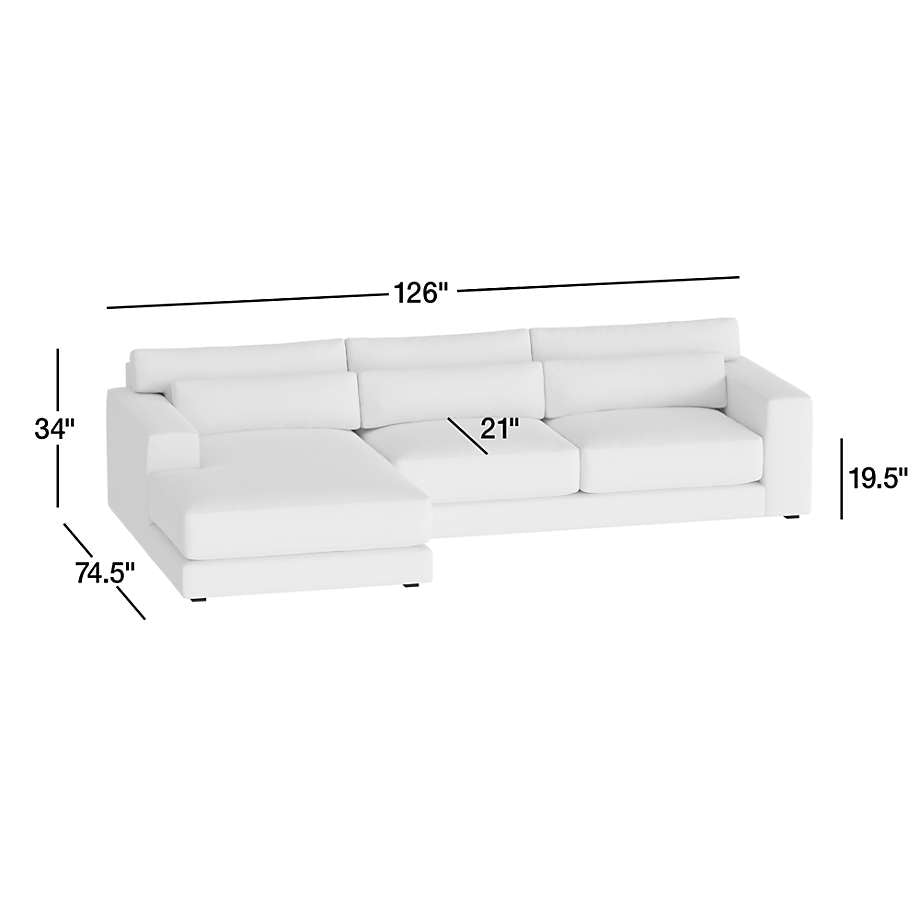 Retreat 3-Piece U-Shaped Sectional Sofa with Double Chaise Lounge