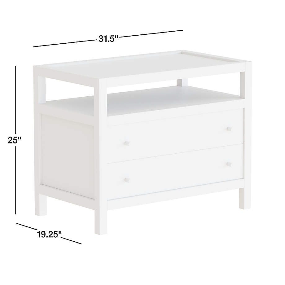 Keane 32" Solid Wood Charging Nightstand