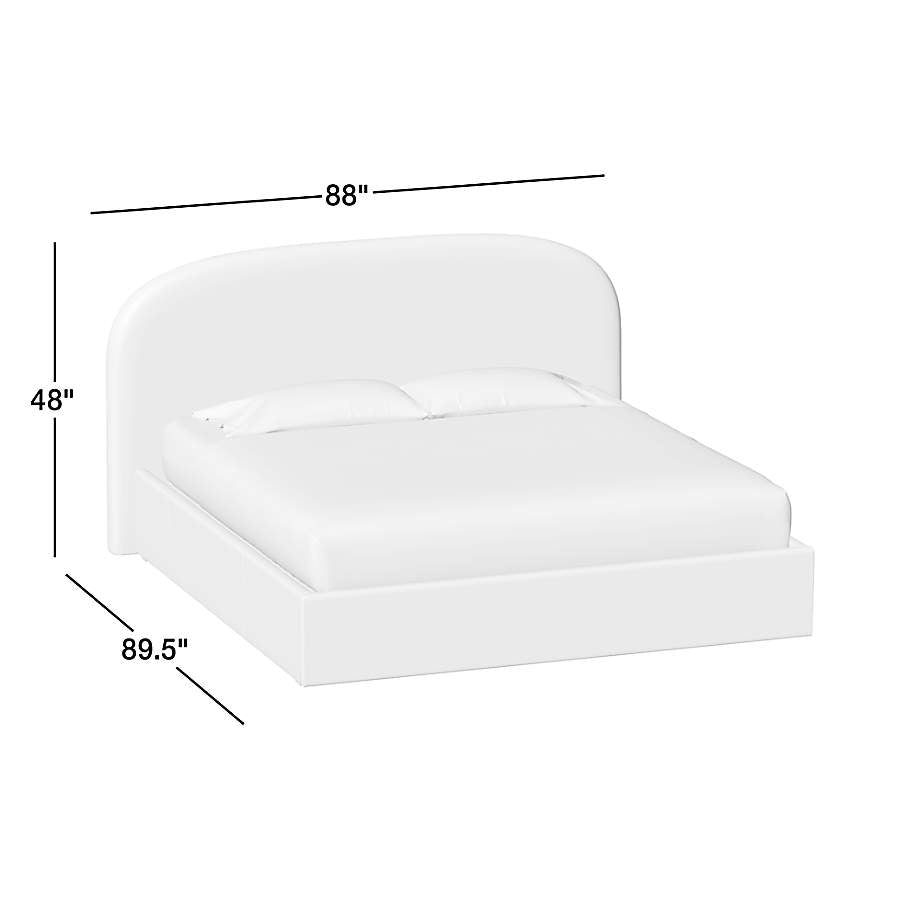 Rayna Curved Upholstered King Storage Bed