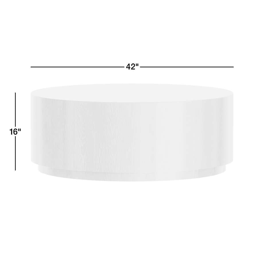Terrane Black Oak Wood 42" Round Coffee Table