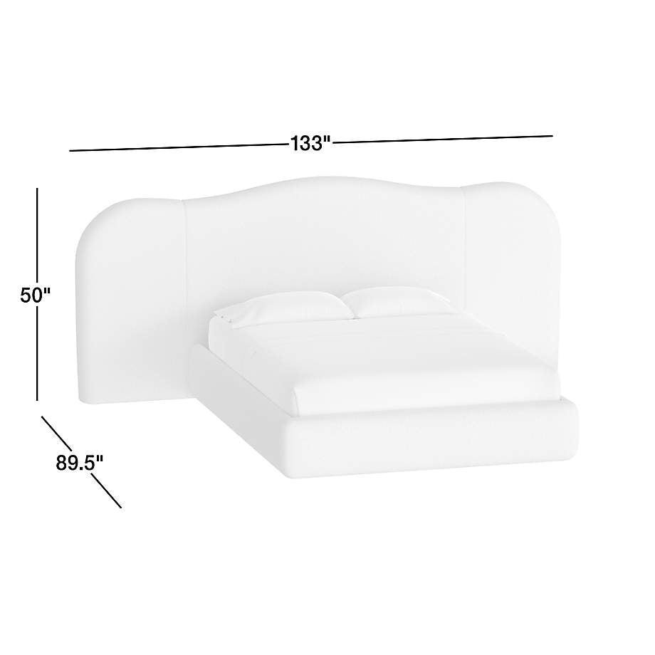 Seraph Upholstered Extended Winged King Bed