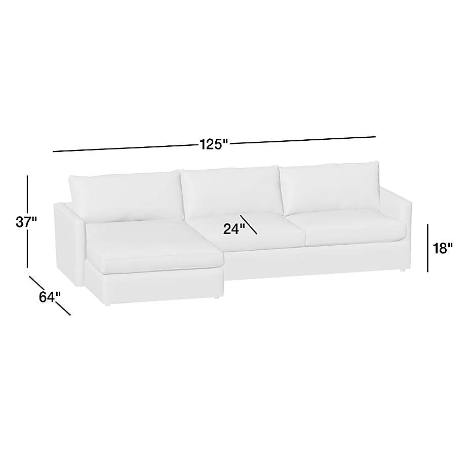Lounge 2-Piece Sectional Sofa with Storage Chaise Lounge