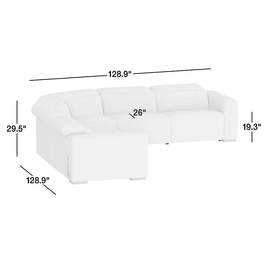 Drift 5-Piece L-Shaped Power Triple-Reclining Sectional Sofa
