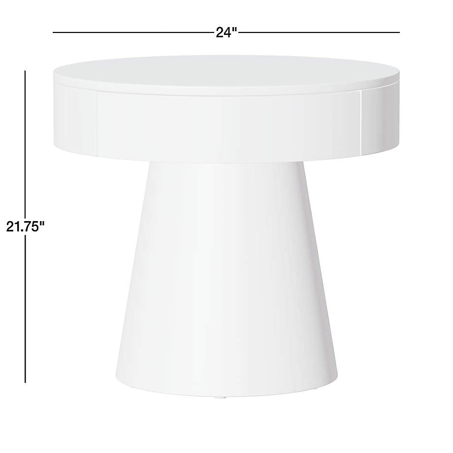 Willy 24" Whitewashed Wood Nightstand by Leanne Ford