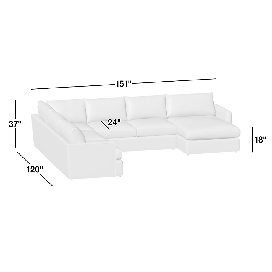 Lounge 4-Piece L-Shaped Sectional Sofa with Chaise Lounge