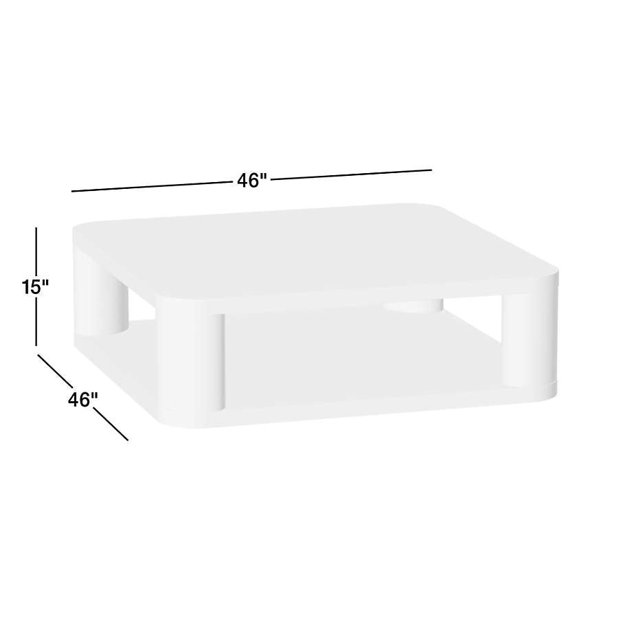 Oakhurst Brown Oak Wood 46" Square Coffee Table
