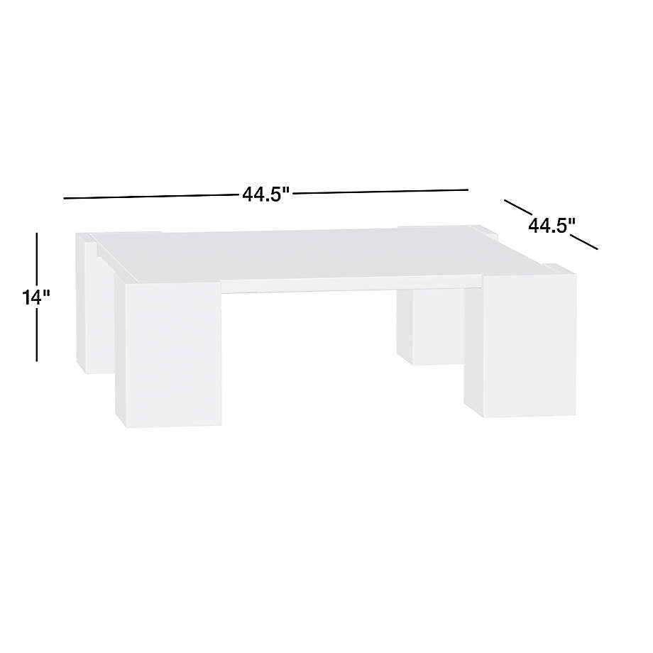 Elysia Marble and Oak Wood 45" Square Coffee Table by Jeremiah Brent