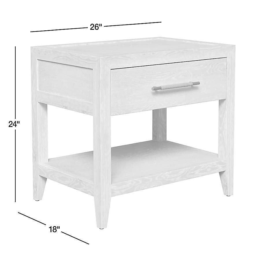 Clairemont 26" Natural Oak Wood Nightstand