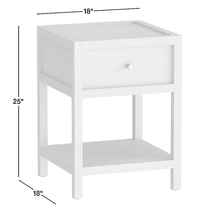 Keane 18" Weathered Natural Solid Wood Narrow Nightstand
