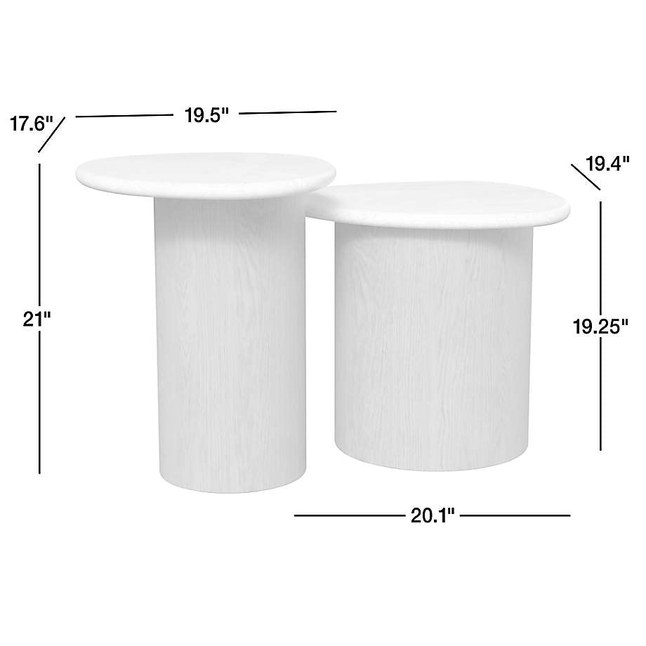 Eden Cappuccino Marble Nesting End Table