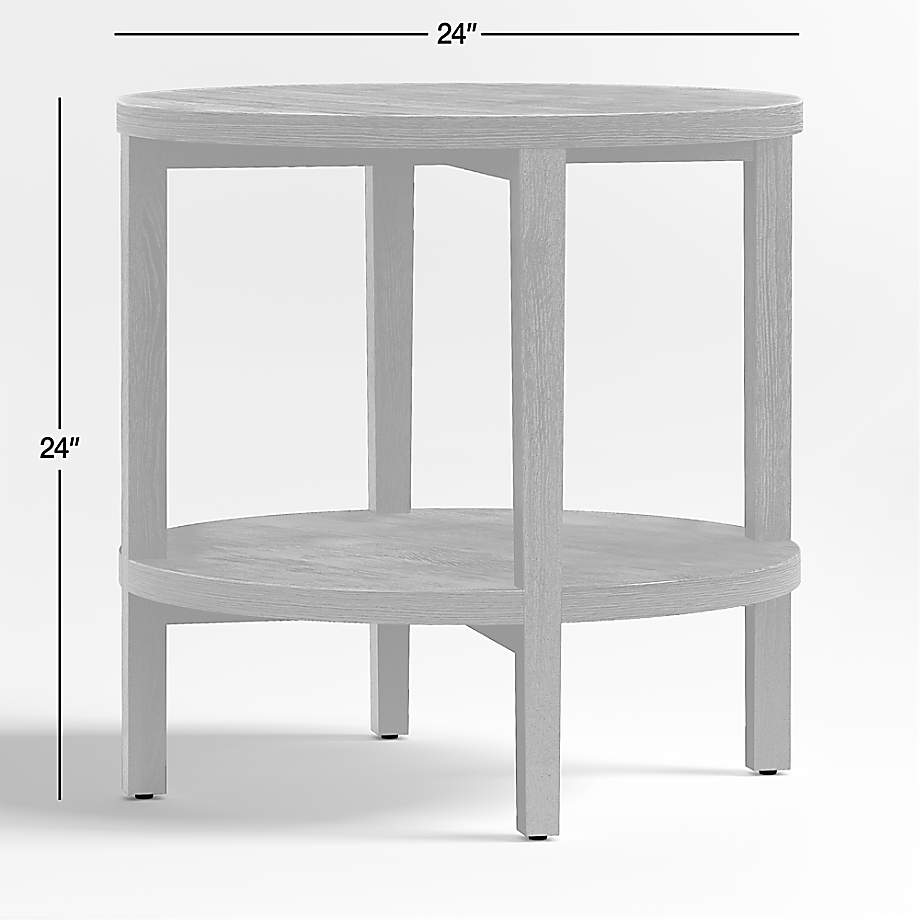 Clairemont Natural Oak Wood Round End Table