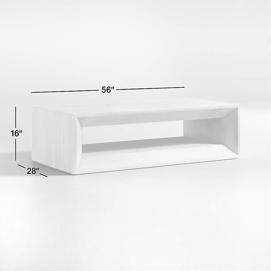 Vernon Walnut Wood 56" Rectangular Coffee Table