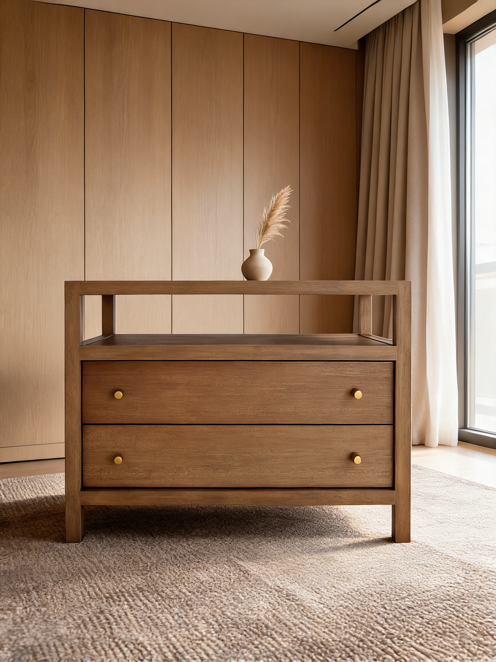 Keane 32" Solid Wood Charging Nightstand
