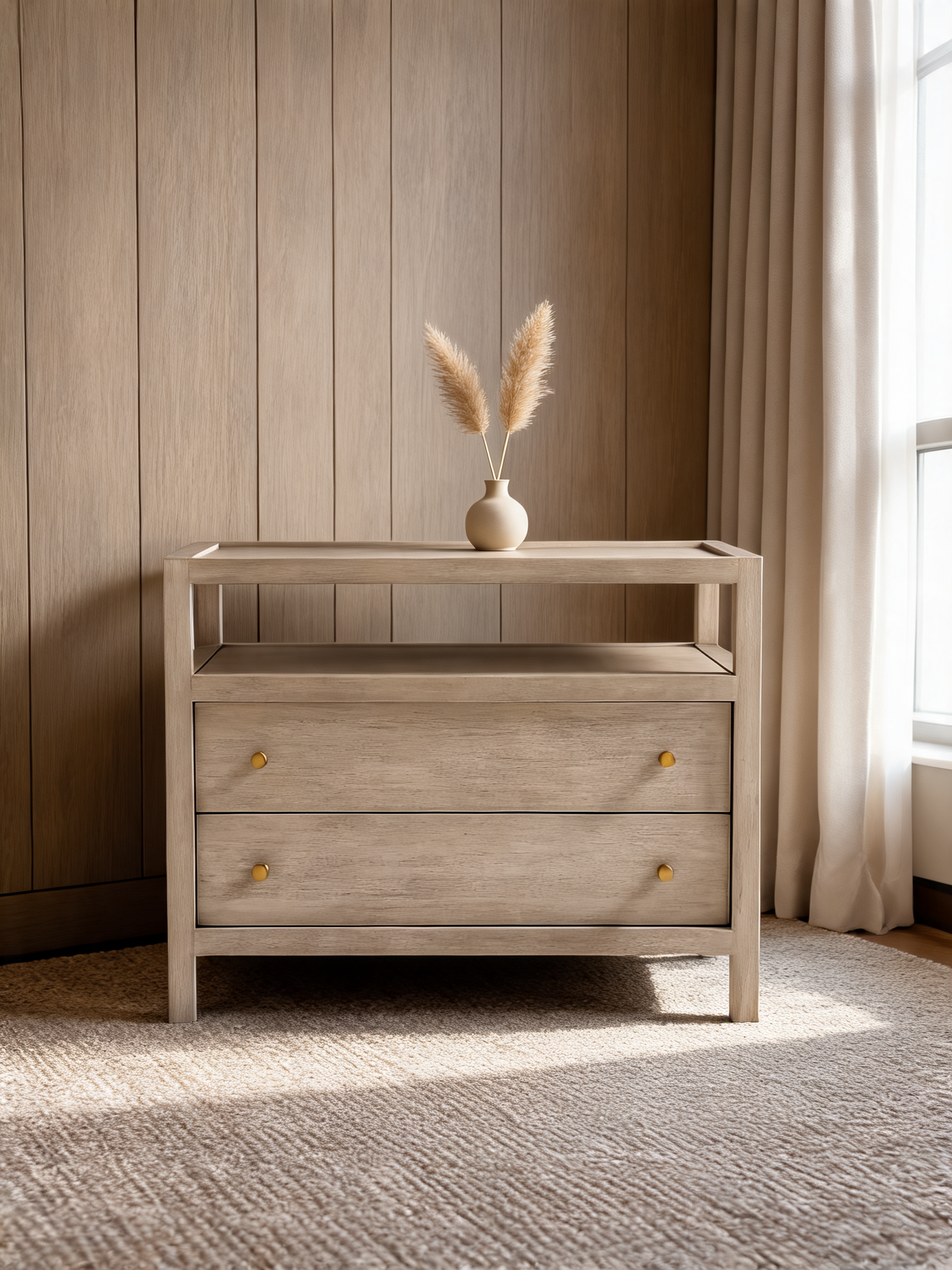 Keane 32" Solid Wood Charging Nightstand