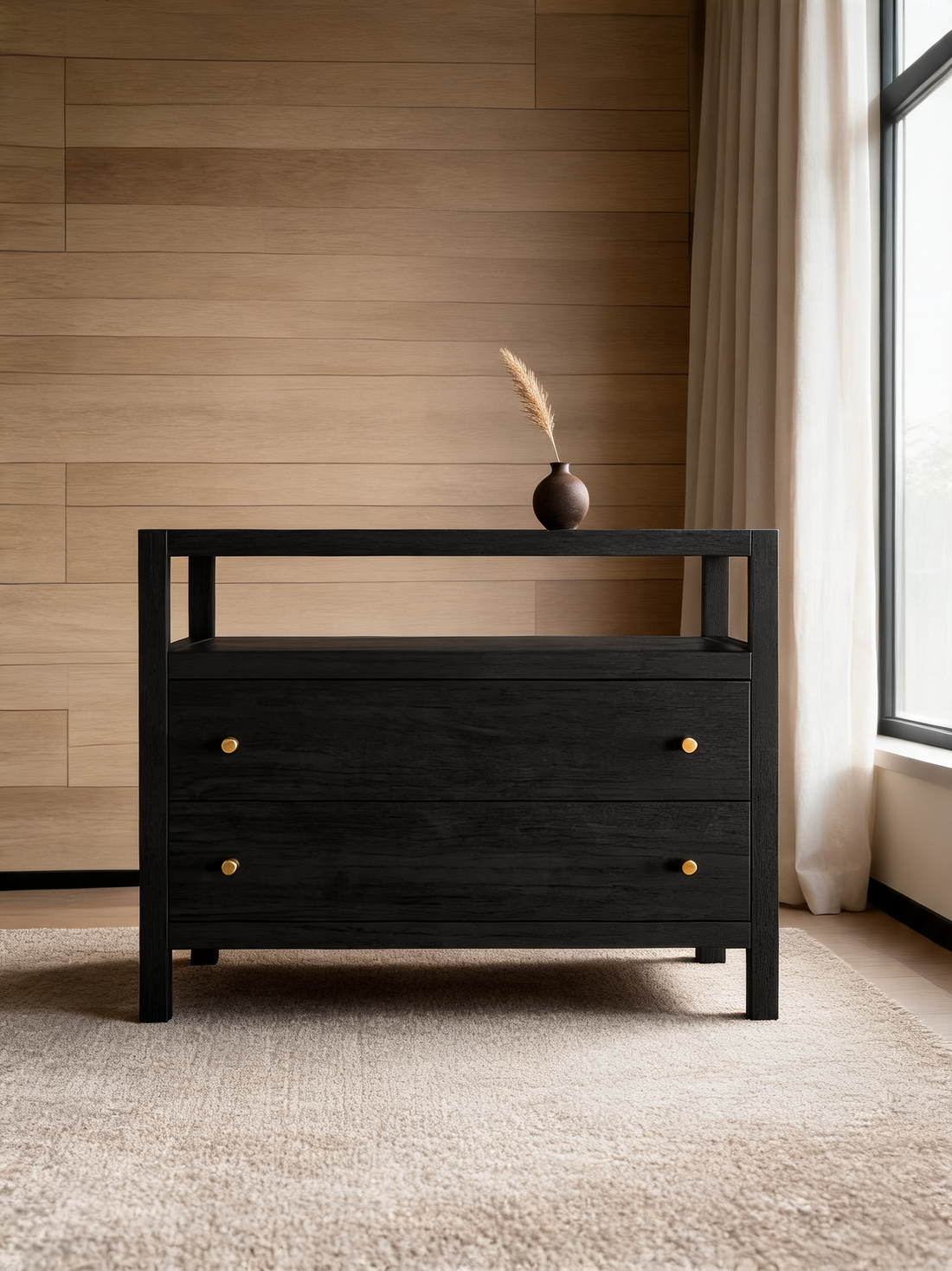 Keane 32" Solid Wood Charging Nightstand