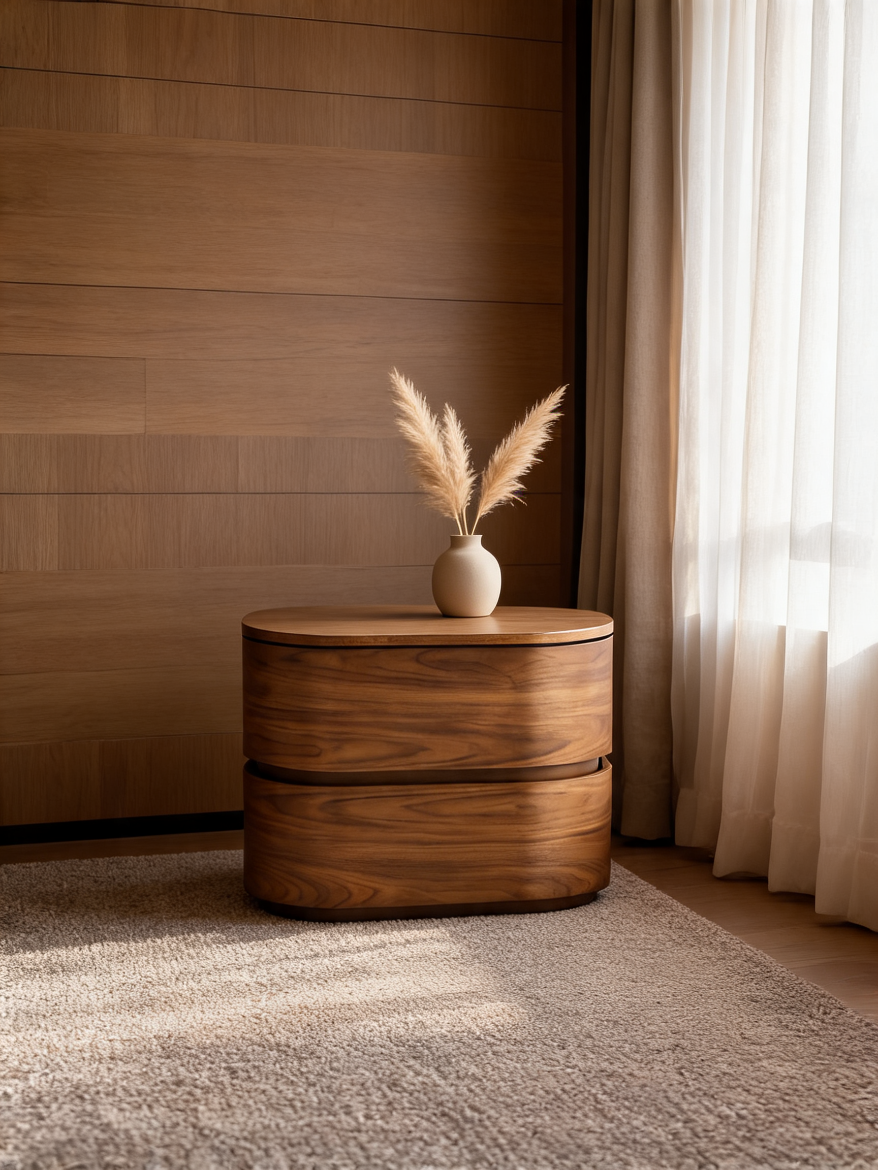 Milano 28" Walnut Wood Nightstand