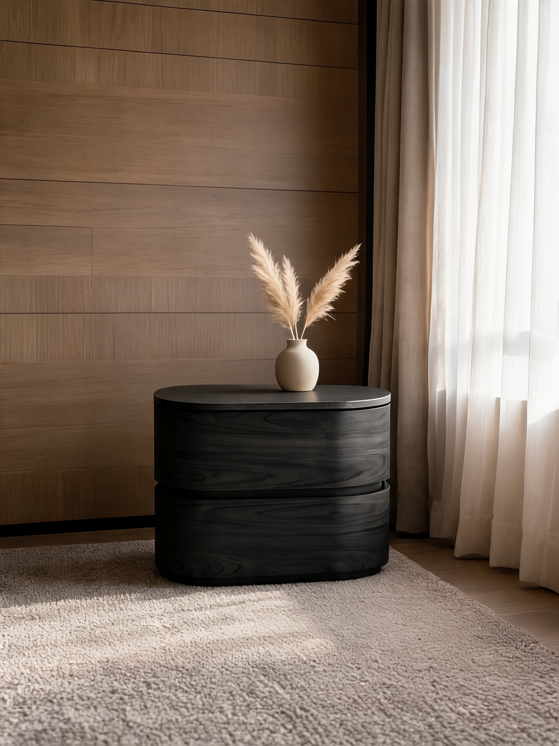 Milano 28" Walnut Wood Nightstand