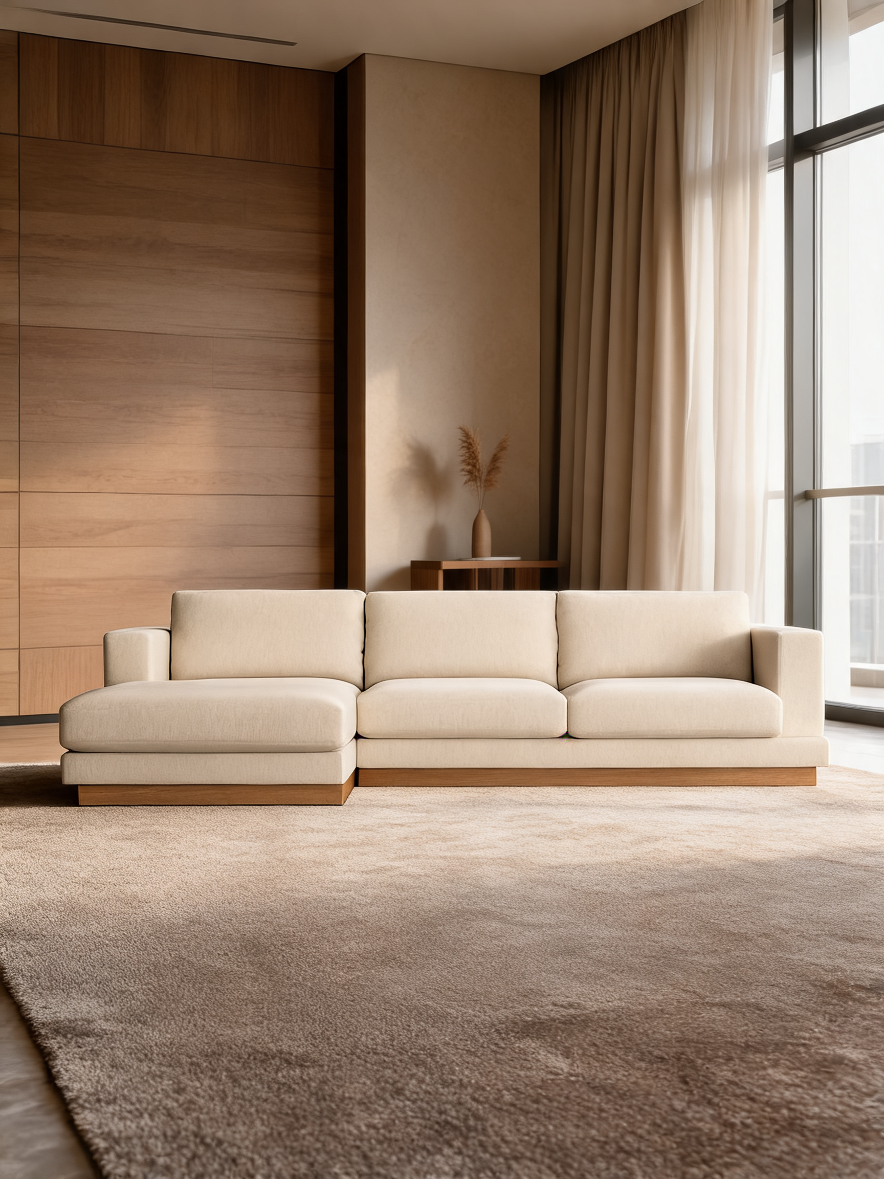 Tidal 3-Piece U-Shaped Sectional Sofa with Double Chaise Lounge