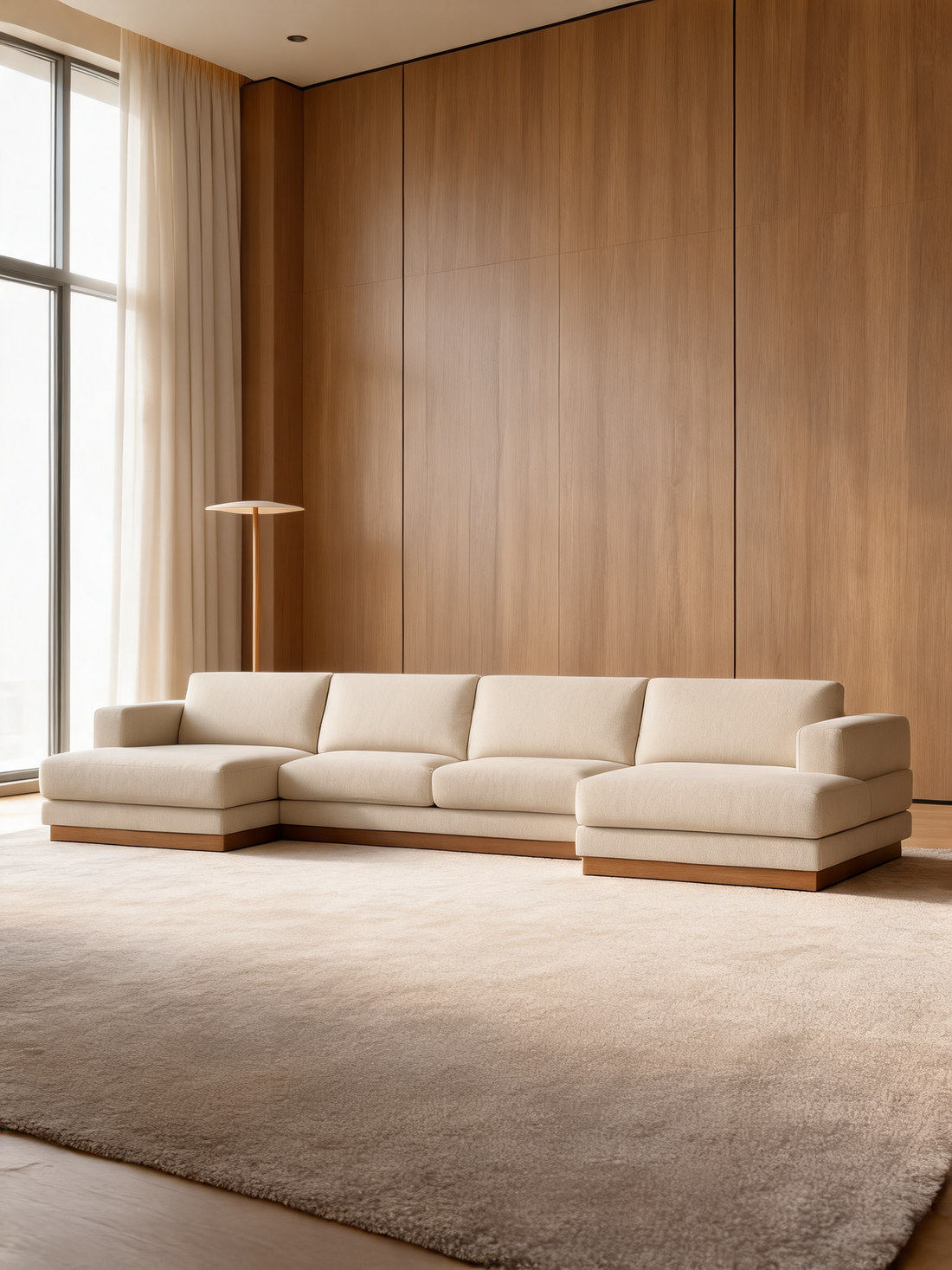 Tidal 3-Piece U-Shaped Sectional Sofa with Double Chaise Lounge