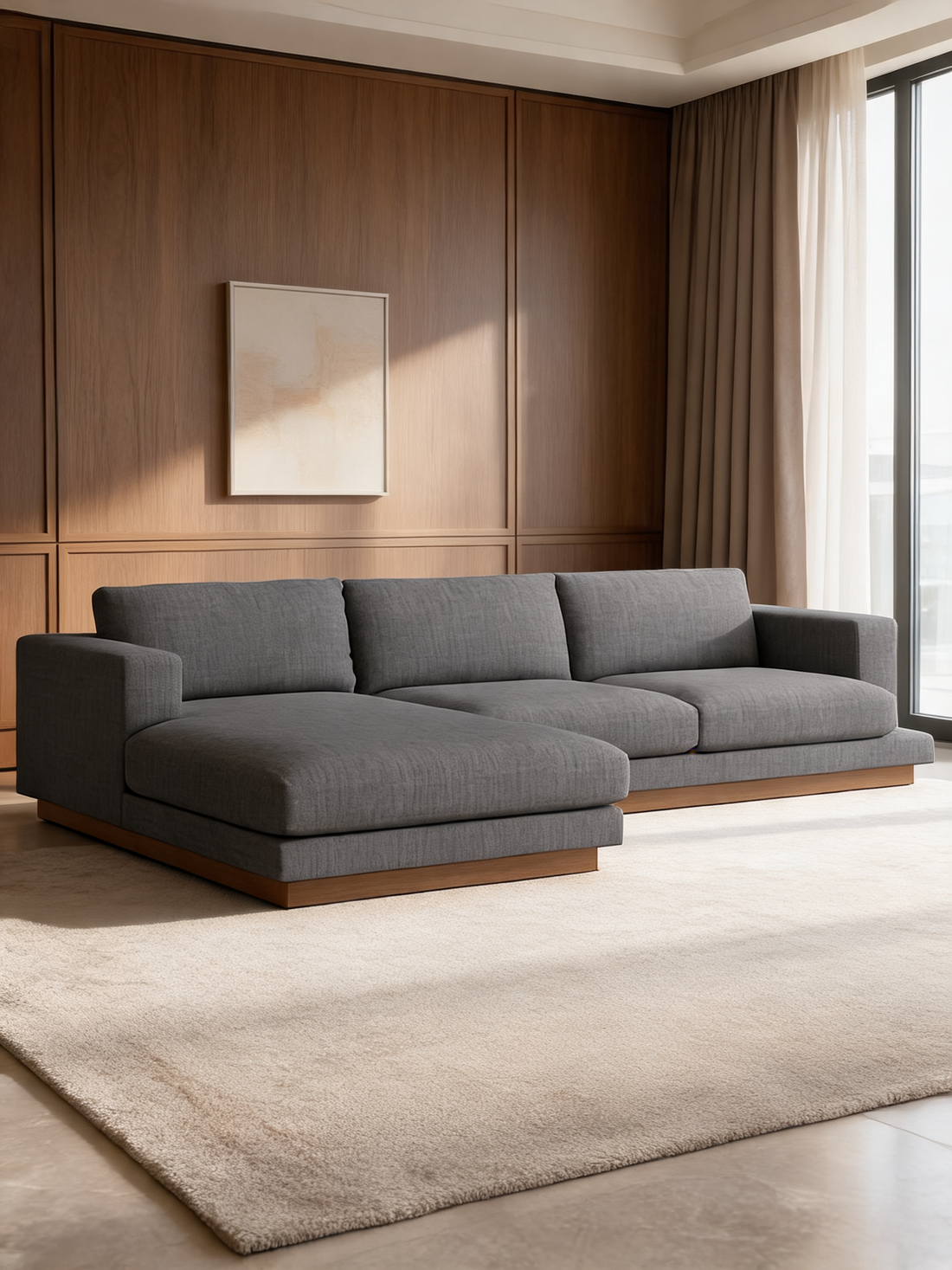 Tidal 3-Piece U-Shaped Sectional Sofa with Double Chaise Lounge