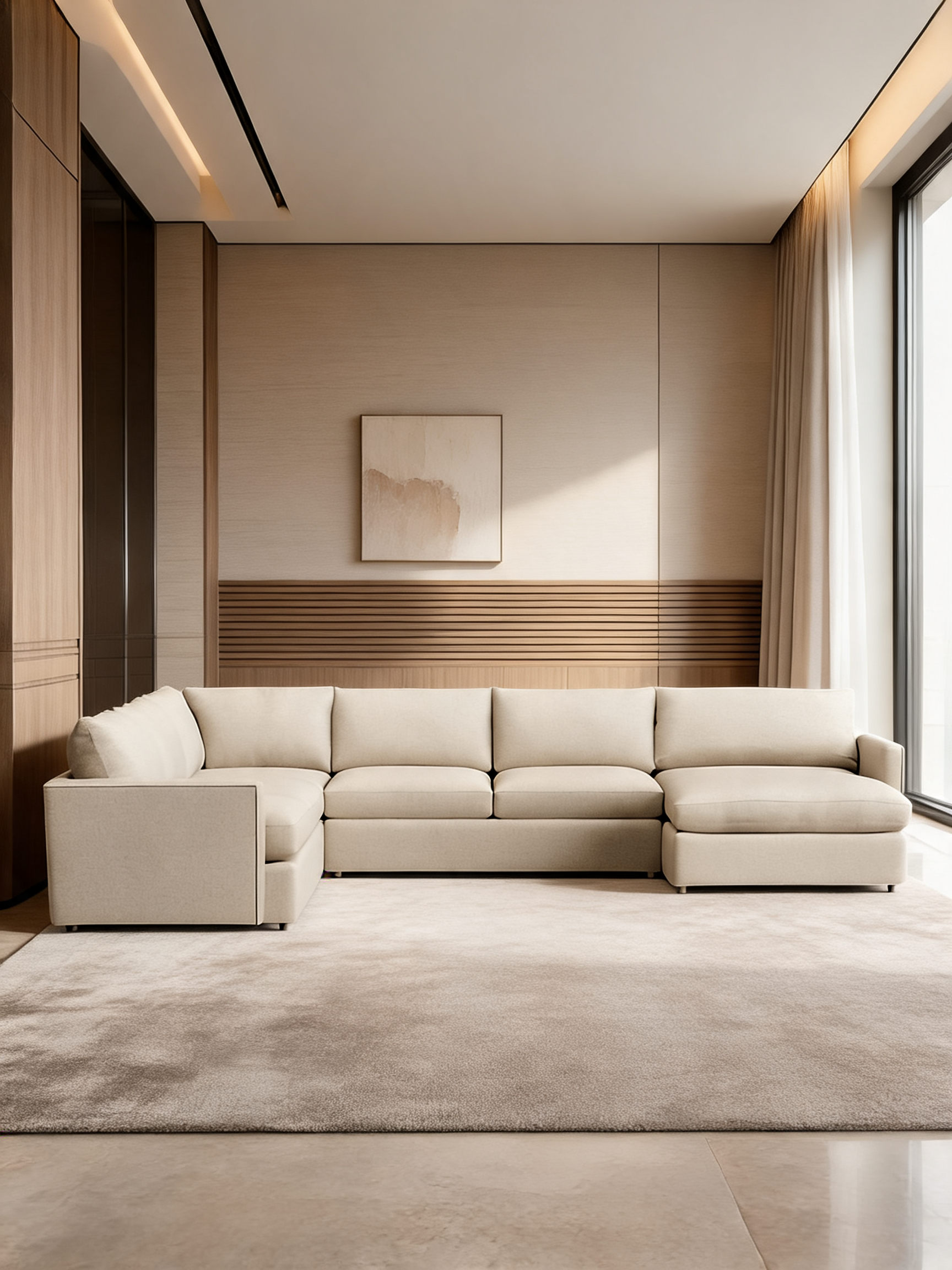 Lounge 4-Piece L-Shaped Sectional Sofa with Chaise Lounge