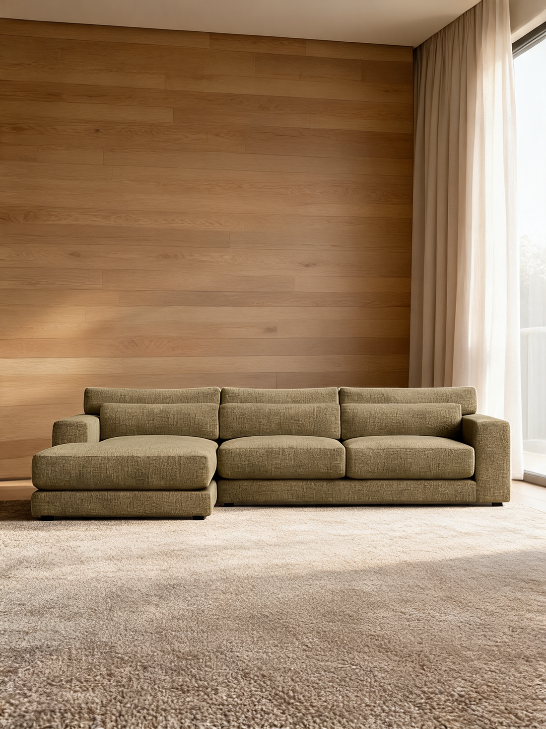 Retreat 3-Piece U-Shaped Sectional Sofa with Double Chaise Lounge