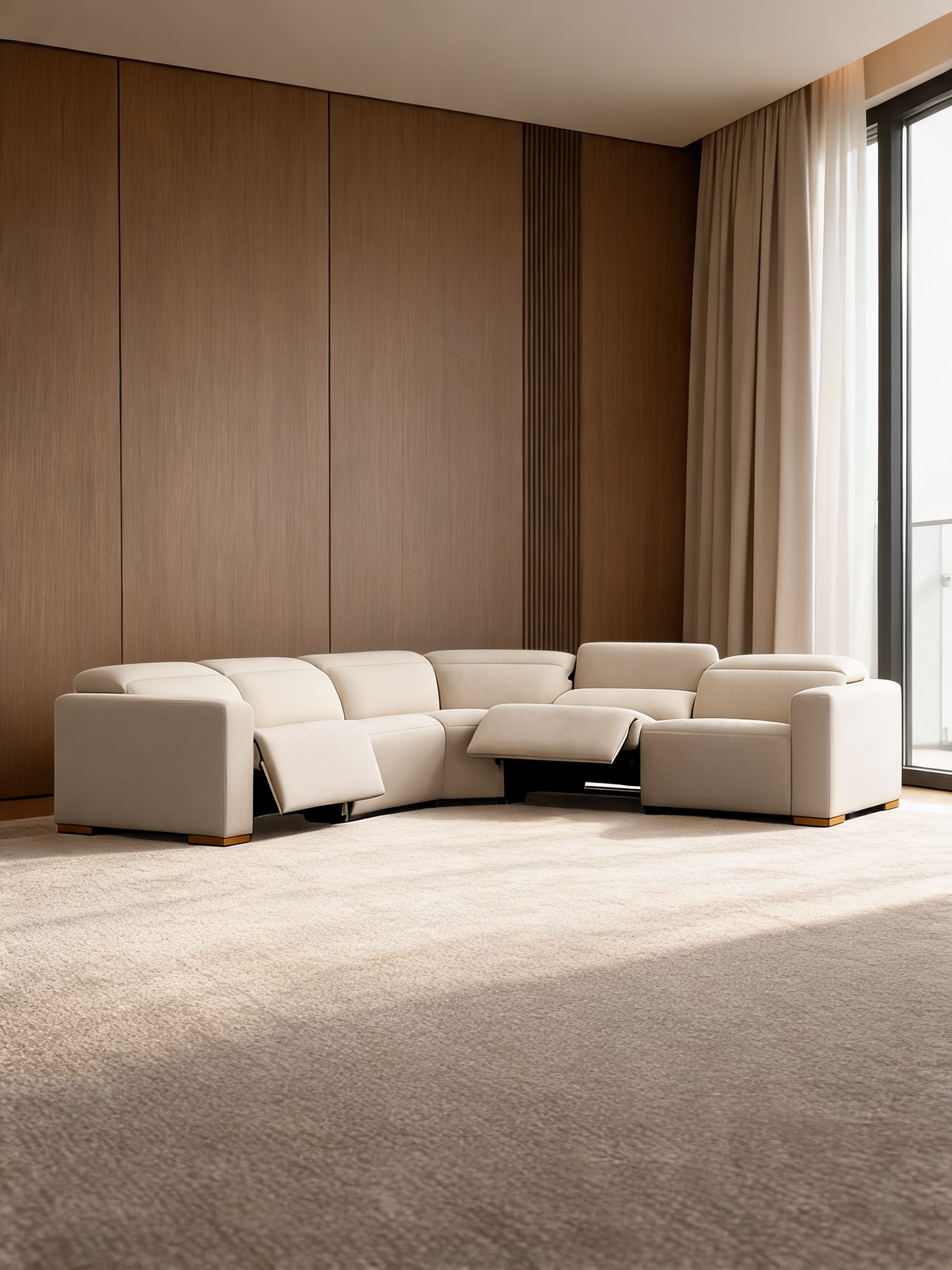 Drift 5-Piece L-Shaped Power Triple-Reclining Sectional Sofa