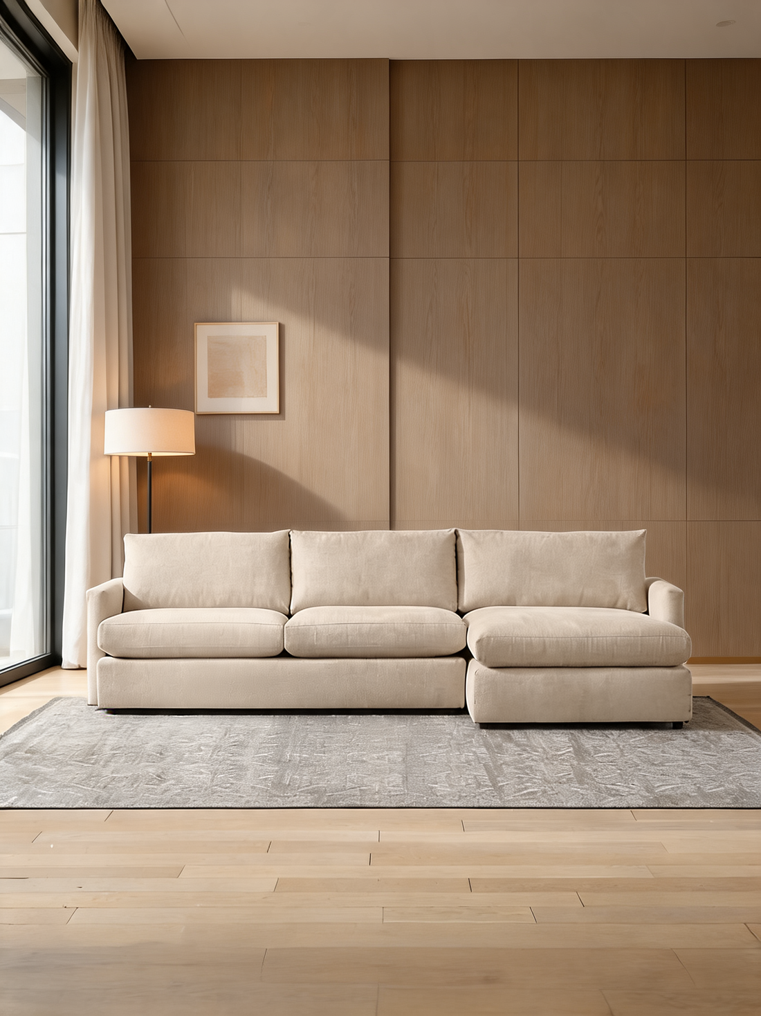 Lounge 2-Piece Sectional Sofa with Storage Chaise Lounge