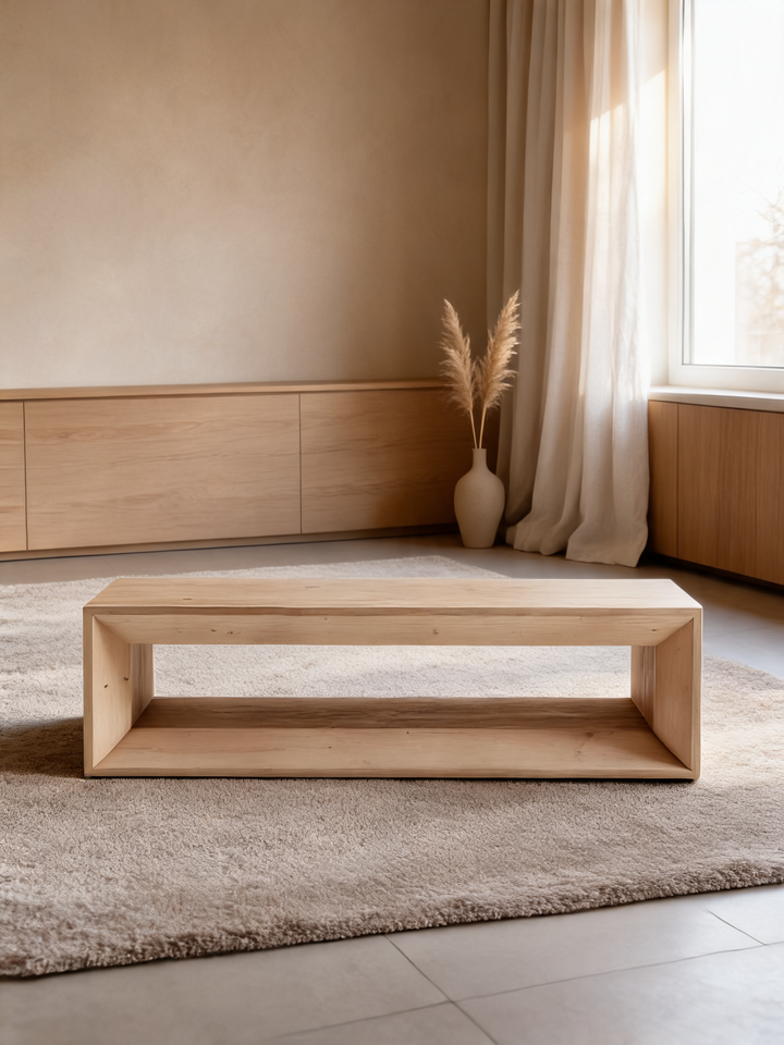 Vernon Walnut Wood 56" Rectangular Coffee Table