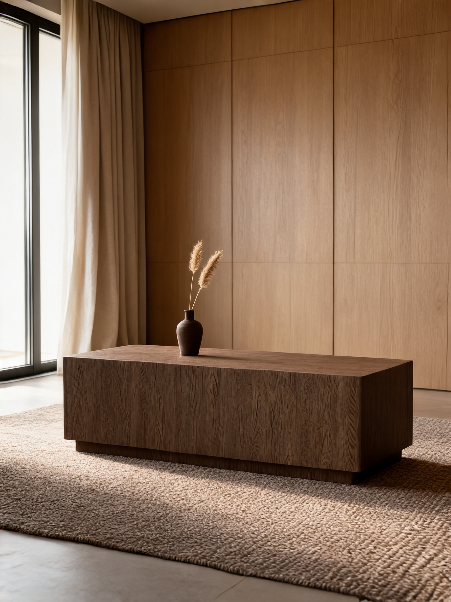Terrane Fumed Oak Wood 54" Rectangular Coffee Table