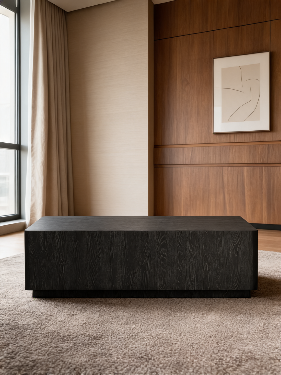 Terrane Fumed Oak Wood 54" Rectangular Coffee Table
